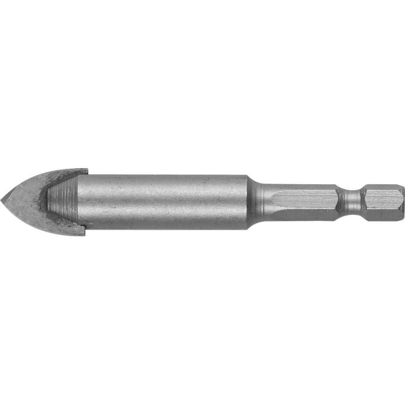 Сверло по стеклу и кафелю 14 мм, 2х кромка, HEX 1/4 Зубр 29840-14