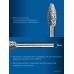 Твердосплавная борфреза 10х25 мм, тип H (пламя, радиус 2.0 мм), хв-к 6 мм Зубр 28807-10-25