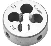 Плашка круглая ручная М5x0.8 мм сталь 9ХС Зубр 4-28022-05-0.8