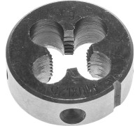 Плашка круглая ручная М10x1.25 мм сталь 9ХС Зубр 4-28022-10-1.25