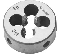 Плашка круглая ручная М10x1.5 мм сталь 9ХС Зубр 4-28022-10-1.5