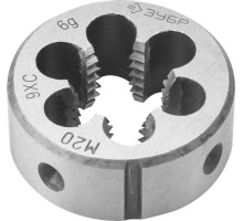 Плашка круглая ручная М20x1.5 мм сталь 9ХС Зубр 4-28022-20-1.5