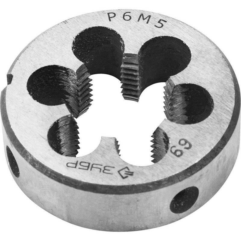 Плашка круглая машинно-ручная М18x2.5 мм сталь Р6М5 Зубр 4-28023-18-2.5