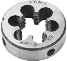 Плашка круглая машинно-ручная М20x1.5 мм сталь Р6М5 Зубр 4-28023-20-1.5