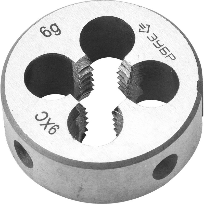 Плашка круглая ручная М5x0.8 мм сталь 9ХС Зубр 4-28022-05-0.8