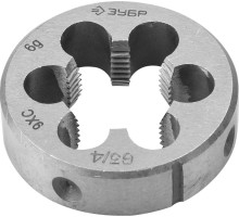 Плашка круглая ручная G 1/2″, сталь 9ХС Зубр 4-28032-1/2