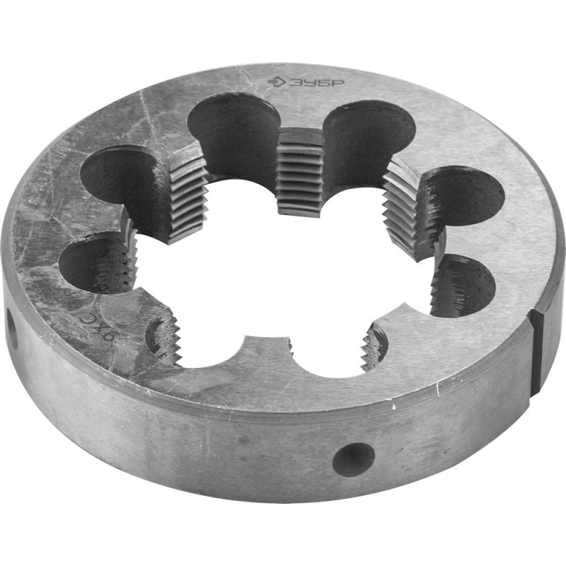 Плашка круглая ручная G 3/4″, сталь 9ХС Зубр 4-28032-3/4