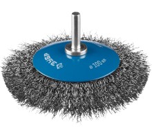 Коническая щетка для дрели 100 мм, витая стальная латунированная проволока 0.3 мм Зубр 35230-100_z02