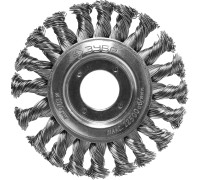Щетка дисковая для УШМ 100 мм стальная проволока 0.5 мм Зубр 35190-100_z02