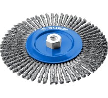 Щетка дисковая для УШМ 200 мм, жгутированная стальная проволока 0.5 мм Зубр 35192-200_z02