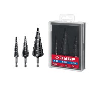 Набор сверл ступенчатых 3 шт. 4-30 мм Зубр 29665-4-30-H3_z01
