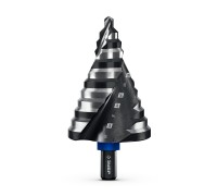 Сверло ступенчатое BLACK FORCE 6-52 мм, 12 ступеней, винтовая проточка Зубр 29671-6-52-12