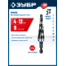 Сверло ступенчатое BLACK FORCE 4-12 мм, 9 ступеней, винтовая проточка Зубр 29671-4-12-9