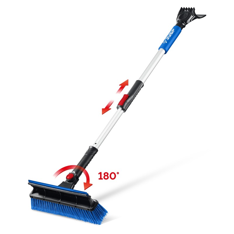 Телескопическая щетка с поворотной головой и водосгоном от снега автомобильная 910-1300 мм Зубр 61060-150_z01