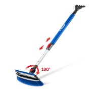 Телескопическая щетка с поворотной головой и водосгоном от снега автомобильная 940-1310 мм Зубр 61063