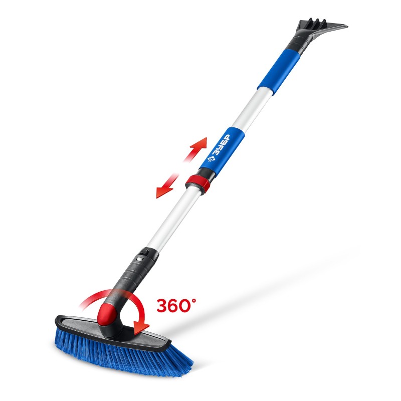 Телескопическая щетка с поворотной головой от снега автомобильная 860-1210 мм Зубр 61062