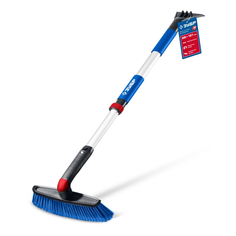 Телескопическая щетка с поворотной головой от снега автомобильная 860-1210 мм Зубр 61062