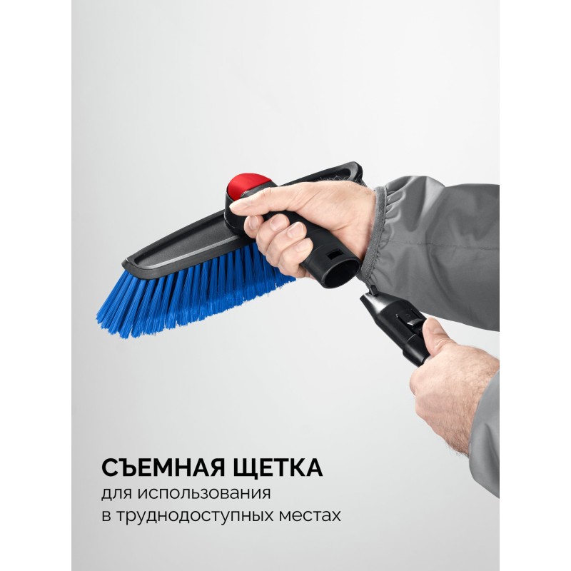 Телескопическая щетка с поворотной головой от снега автомобильная 860-1210 мм Зубр 61062