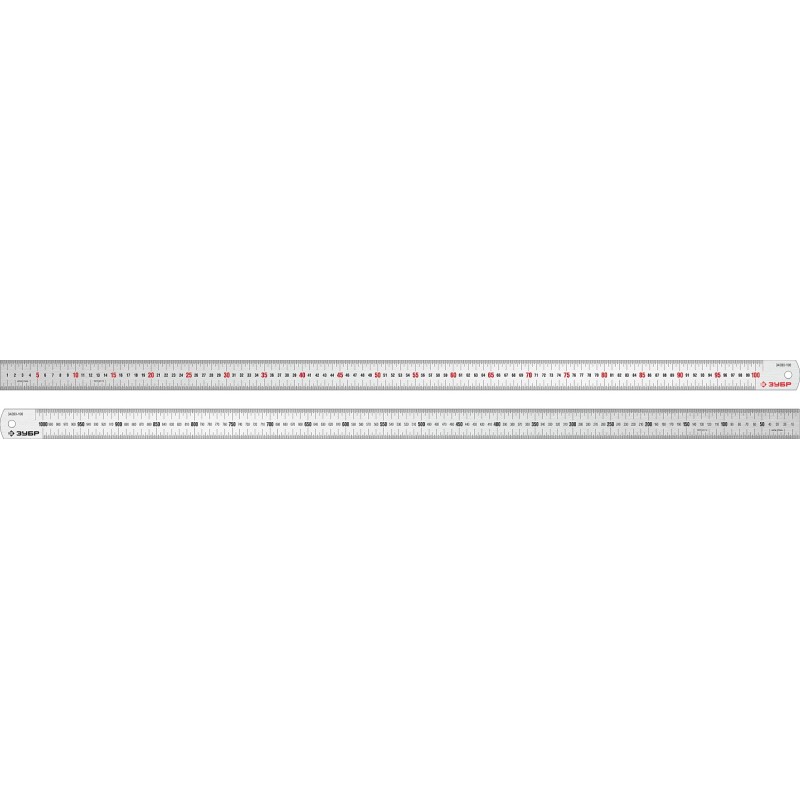 Усиленная нержавеющая линейка Про-100 1 м Зубр 34280-100