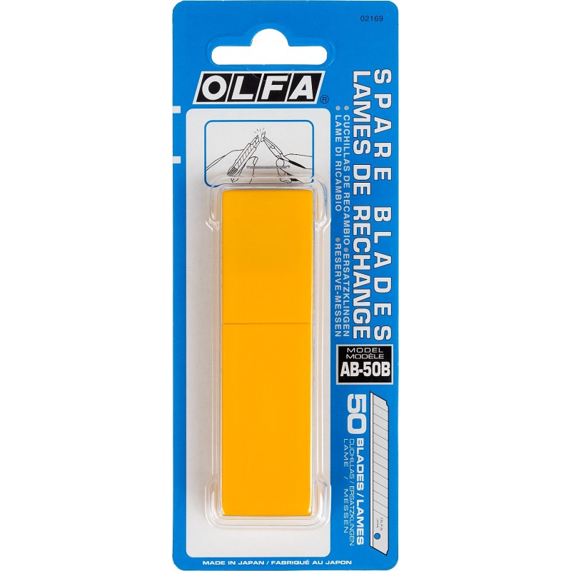 Сегментированные лезвия 9x80x0.38 мм, 50 шт. OLFA OL-AB-50B