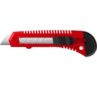 Нож из АБС пластика со сдвижным фиксатором АБС-18, сегмент. лезвия 18 мм Зубр 9155