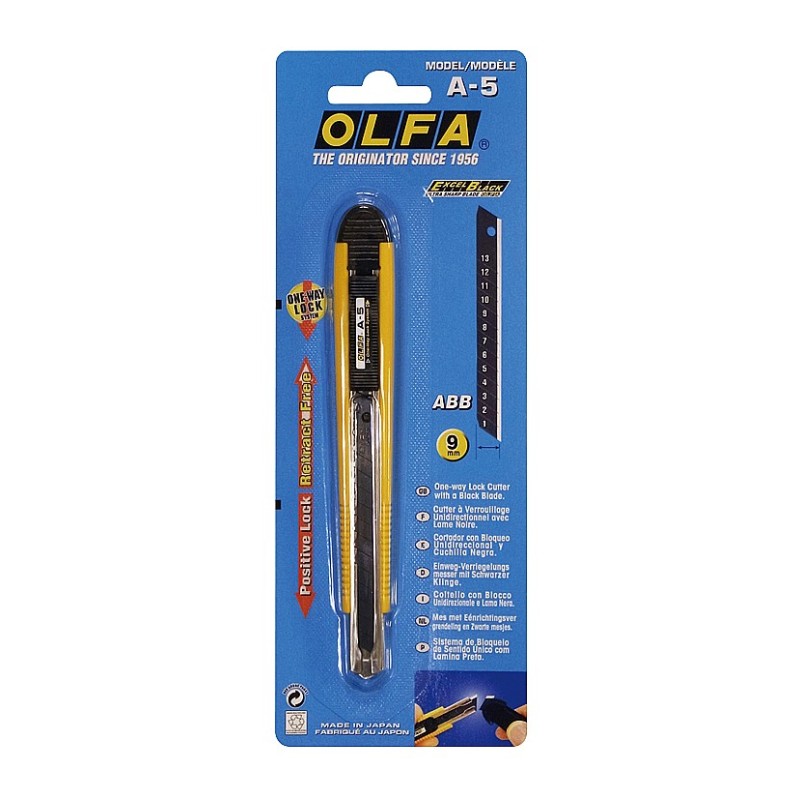 Безопасный нож Autolock, 9 мм OLFA OL-A-5 Безопасный нож Autolock, 9 мм OLFA OL-A-5