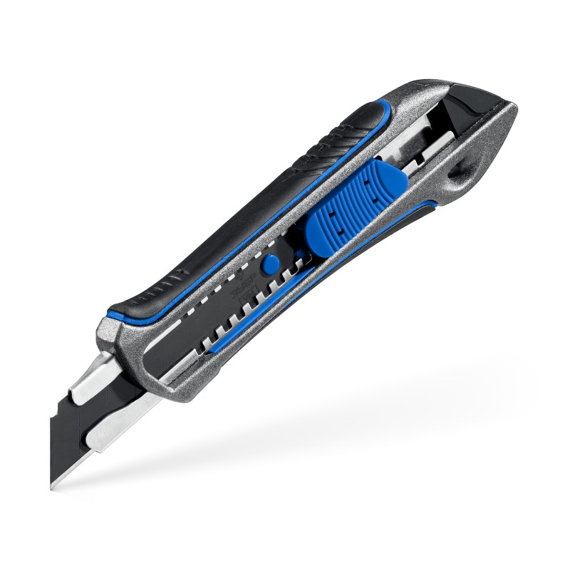 Металлический обрезиненный нож с автостопом Титан-А, 18 мм Зубр 09171_z01