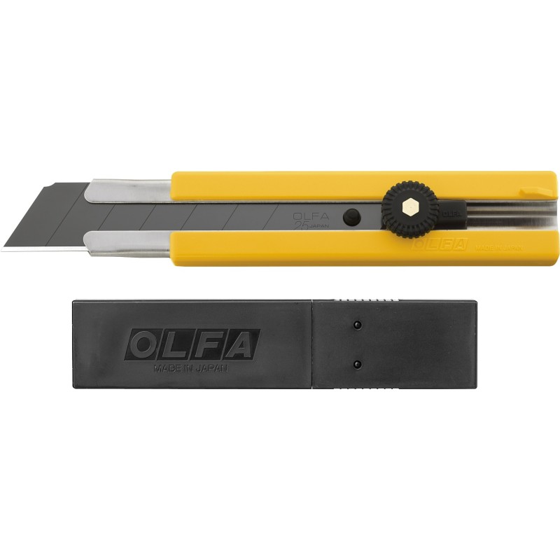 Нож 25 мм в комплекте с лезвиями EXCEL BLACK 5 шт. OLFA OL-H-1BB/5BB