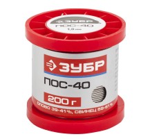Припой, ПОС 40 Зубр 55451-200-10
