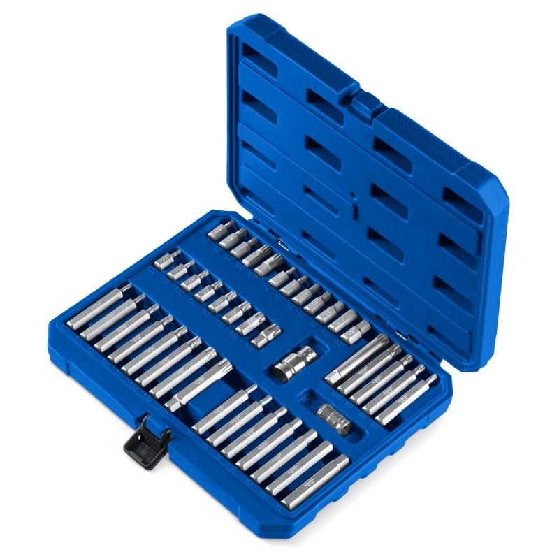 Набор специальных бит СБ-42, 42 шт (HEX, TX, SPLINE) хвостовик 10 мм под квадрат 1/2" Зубр 26551