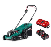 Аккумуляторная бесщеточная газонокосилка 40 В (2x20В), 400 мм, 2 АКБ LMS (4 Ач) Зубр ГКЛ-4040-42