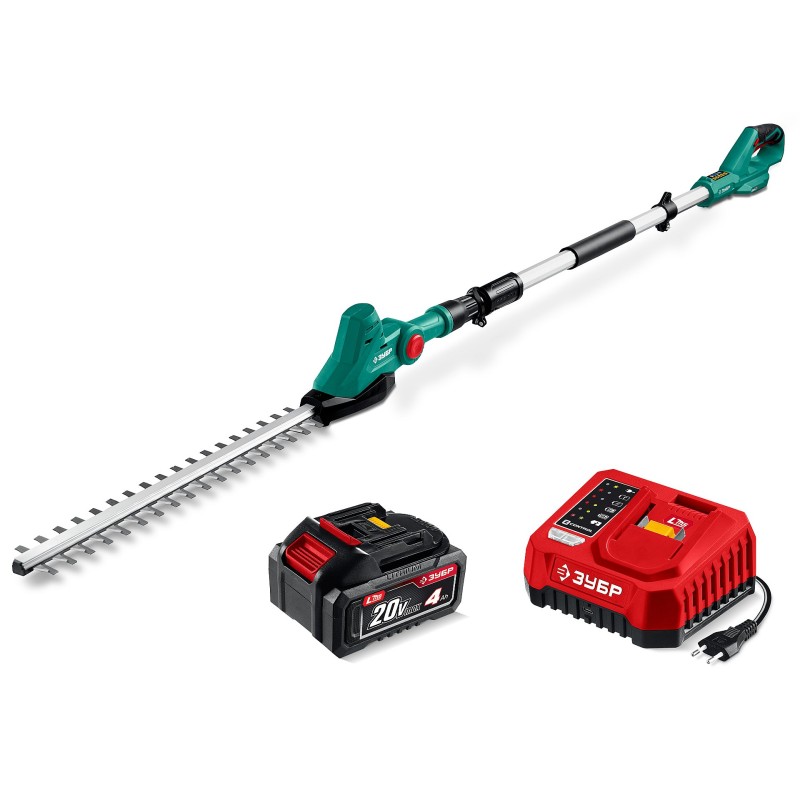 Аккумуляторный штанговый кусторез 20 В, 460 мм, 1 АКБ LMS (4 Ач) Зубр КРАШ-2046-41