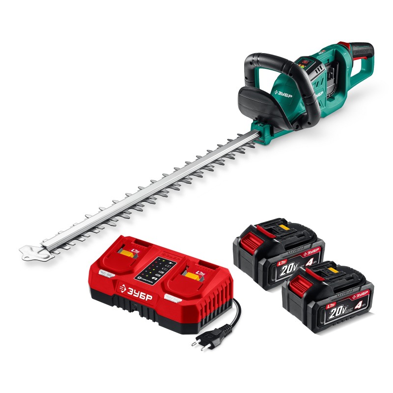 Аккумуляторный бесщеточный кусторез 40 В (2x20В), 610 мм, 2 АКБ LMS (4 Ач) Зубр КРА-4061-42