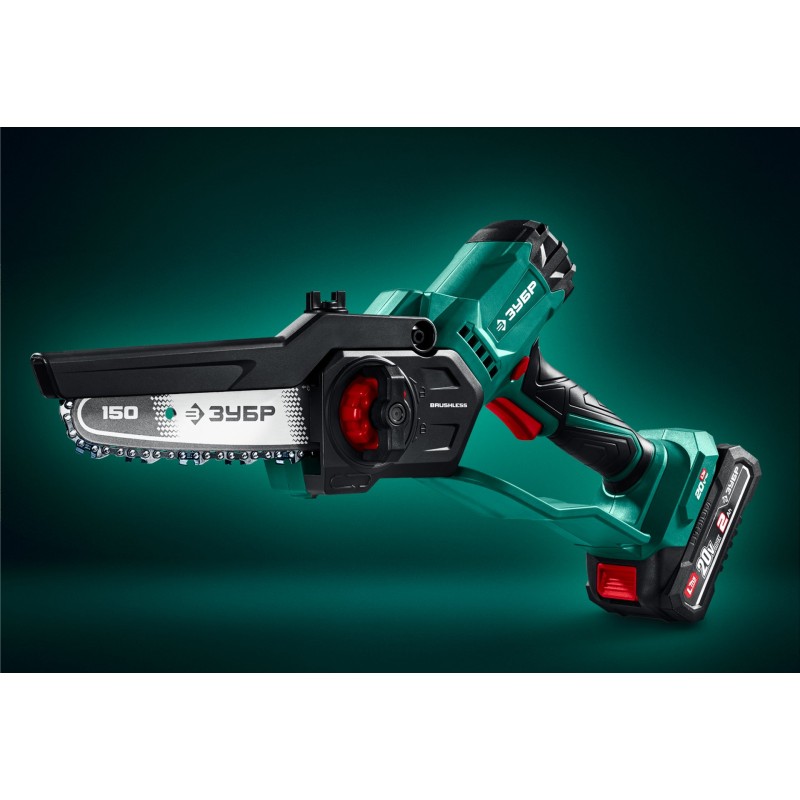 Аккумуляторная цепная мини-пила 20 В, 150 мм шина, без АКБ (LMS) Зубр ПЦБ-2015