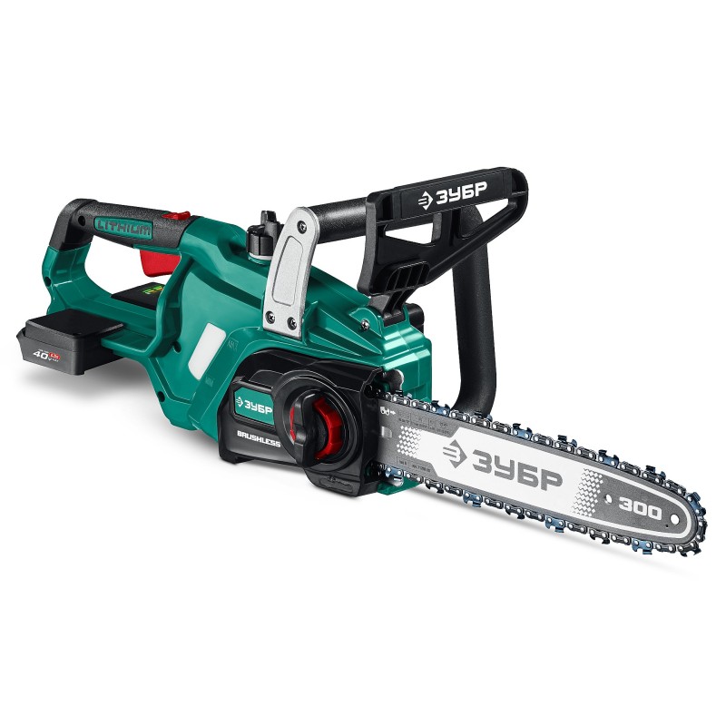 Аккумуляторная цепная пила 40 В, (2x20В), 300 мм шина, без АКБ (LMS) Зубр ПЦБ-4030