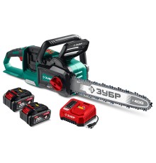 Аккумуляторная цепная пила 40 В, (2x20В), 400 мм шина, 2 АКБ LMS (4 Ач) Зубр ПЦБ-4040-42