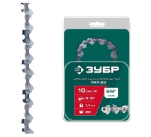 Цепь тип 20, 10 см, шаг 3/10", паз 1.1 мм, 28 звеньев Зубр 71320-10