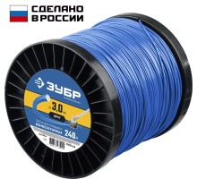 Леска для триммера 3.0 мм, 240 м круг Зубр 71015-3.0 Профессионал