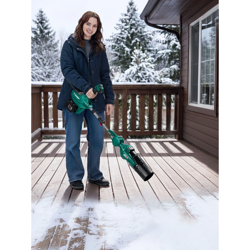 Аккумуляторная воздуходувка 40 В (2x20В), 1400 м3/ч, 2 АКБ LMS (4 Ач) Зубр ВА-1400-42