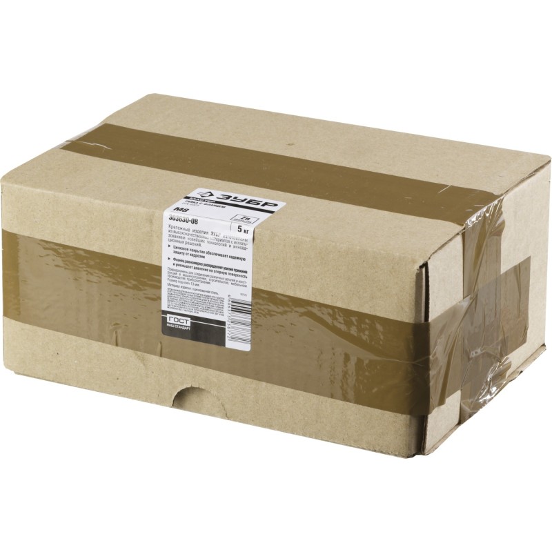 Гайки DIN 6923 с фланцем, коробка 5 кг, серия МАСТЕР Зубр 303630-04