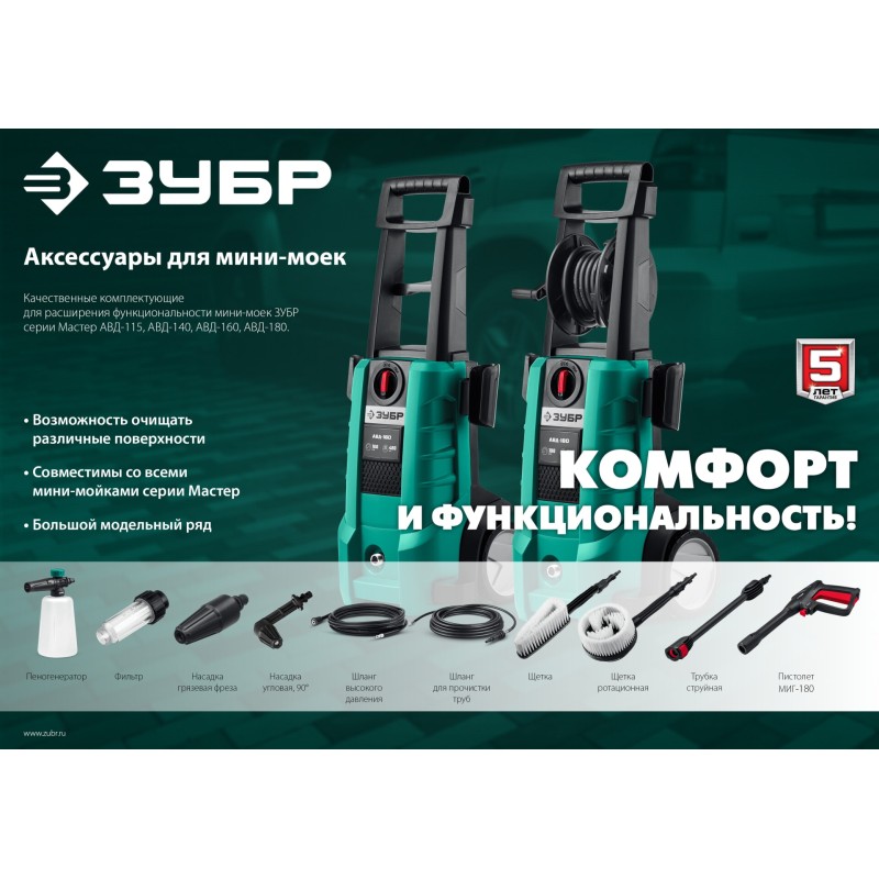 Пеногенератор для минимоек для пистолета МИГ-180 Зубр 70401-180 Пеногенератор для минимоек для пистолета МИГ-180 Зубр 70401-180