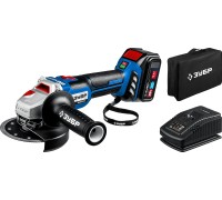 Аккумуляторная бесщеточная угловая шлифмашина Зубр AB-125-41