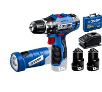 Аккумуляторная дрель-шуруповерт + LED фонарь Зубр DL-121-22F