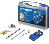 Двойной кондуктор для глухих отверстий два отверстия, в кейсе Зубр 30091