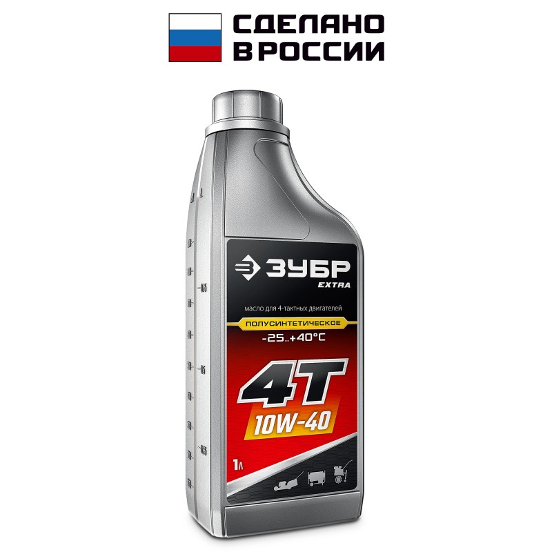 Полусинтетическое масло для 4-тактных двигателей 1 л EXTRA 4Т-10W40 Зубр 70611-1 Полусинтетическое масло для 4-тактных двигателей 1 л EXTRA 4Т-10W40 Зубр 70611-1
