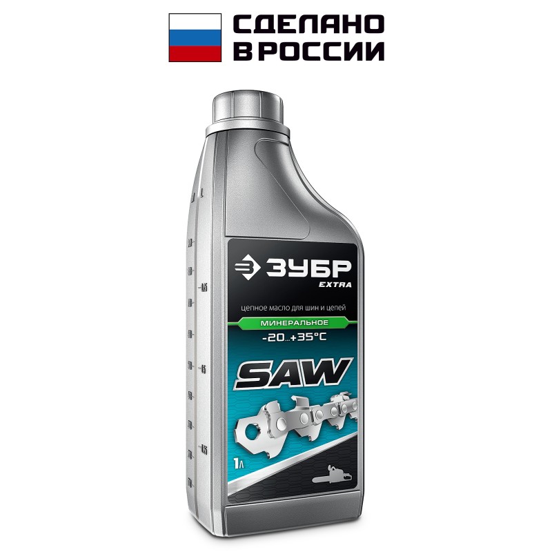 Масло цепное минеральное для бензо и электропил EXTRA 1 л Зубр 70620-1