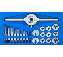 Набор метчиков и плашек малых размеров 31 предмет серия ПРОФЕССИОНАЛ Зубр 28109-H31