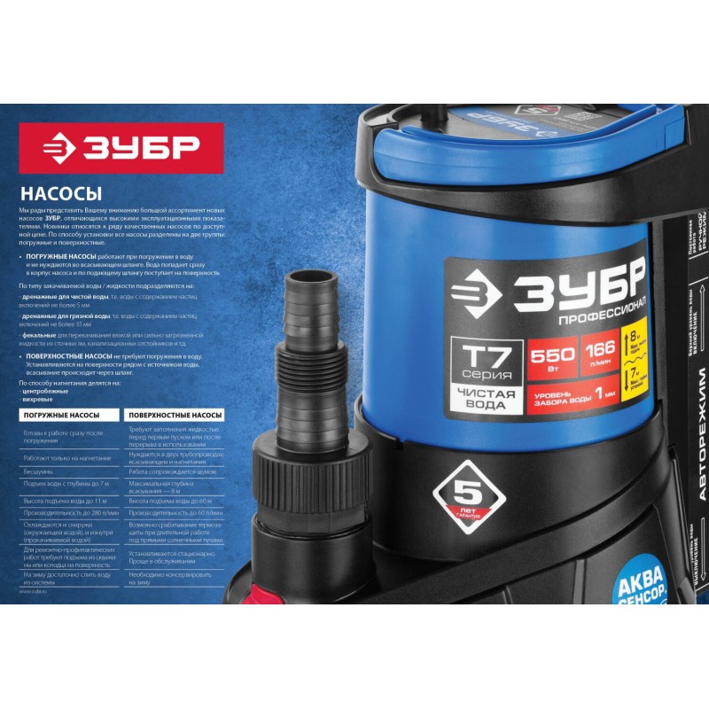 Насос садовый Зубр НС-М1-800