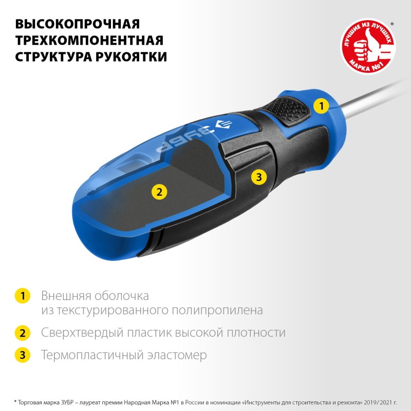 Отвертка переставная SL6 / PH2 Зубр 25029