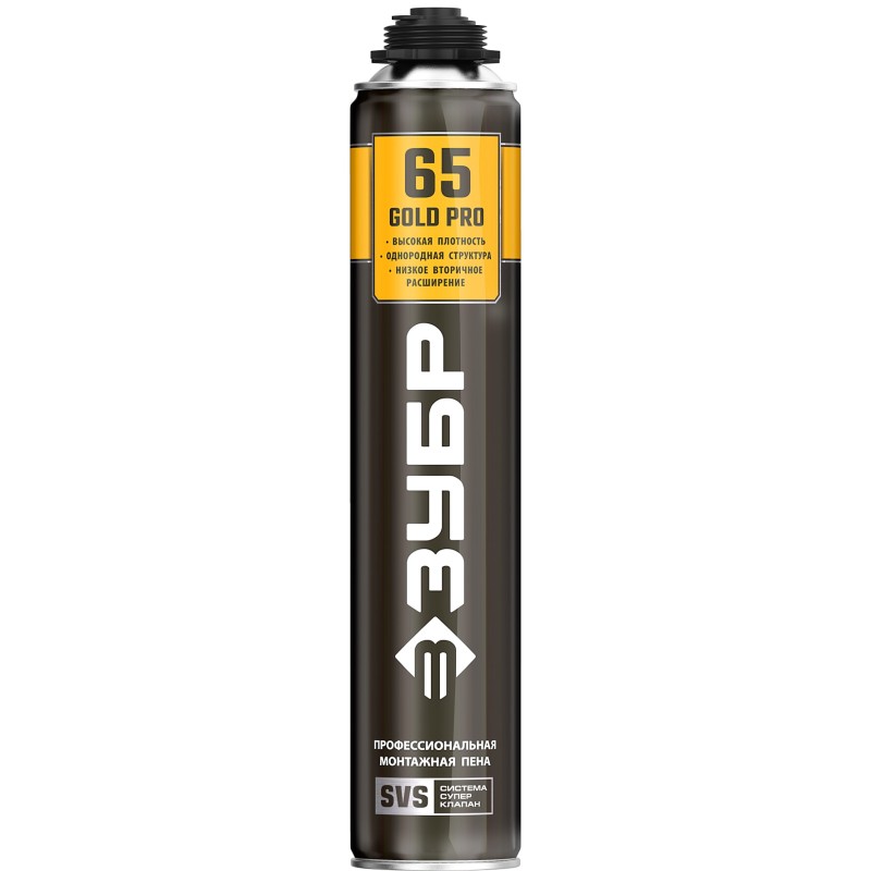 Монтажная пена GOLD PRO 65 Зубр 41157 Монтажная пена GOLD PRO 65 Зубр 41157